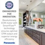 Panasonic WhisperValue Ceiling/Wall Mount Bathroom Exhaust Fan, 50-80-100 CFM, FV-0510VS1