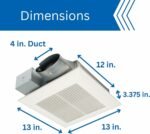 Panasonic WhisperValue Ceiling/Wall Mount Bathroom Exhaust Fan, 50-80-100 CFM, FV-0510VS1