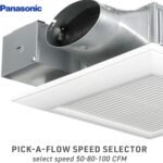 Panasonic WhisperValue Ceiling/Wall Mount Bathroom Exhaust Fan, 50-80-100 CFM, FV-0510VS1