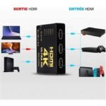 Partagez ce produit Switch HDMI 4K (5 Entrées /1 Soirtie) +Télécommande - Noir