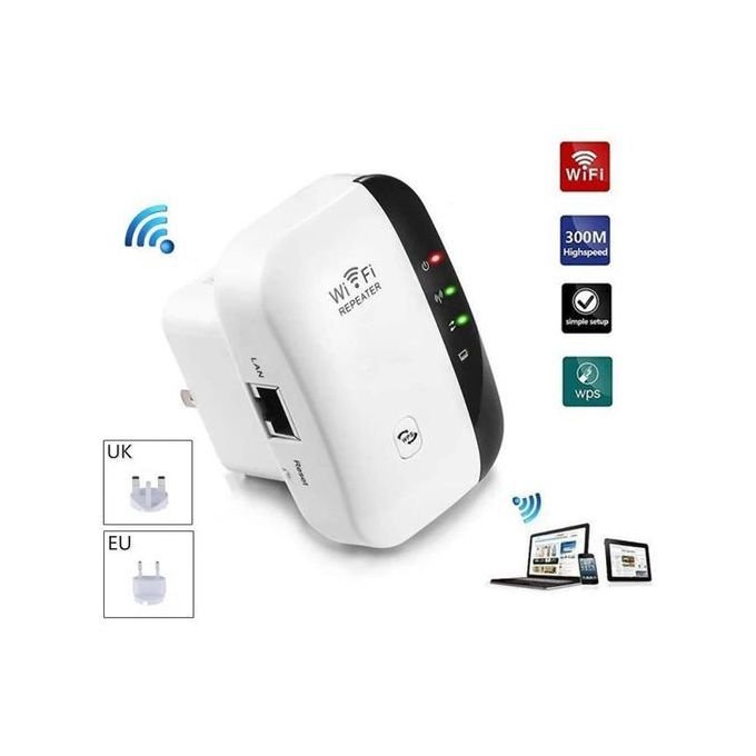 Prolongateur De Portée Wifi Portable Intelligent Sans Fil-Blanc