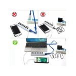 Répartiteur d'alimentation USB 3.0 à 7 ports haute vitesse avec interrupteur marche/arrêt résistant - Noir