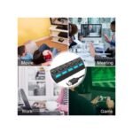 Répartiteur d'alimentation USB 3.0 à 7 ports haute vitesse avec interrupteur marche/arrêt résistant - Noir