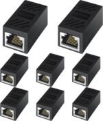 RJ45 Coupler, Ethernet Coupler-Female to Female Internet Network Cable Extender for Cat7/Cat6/Cat5e/Cat5, 8 Pack