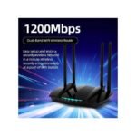 Routeur Wi-Fi，Amplificateur De Signal Réseau WiFi - 4 Antennes - Noir