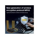Routeur Wi-Fi，Amplificateur De Signal Réseau WiFi - 4 Antennes - Noir