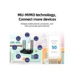 Routeur Wi-Fi，Amplificateur De Signal Réseau WiFi - 4 Antennes - Noir