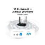 Routeur Wi-Fi，Amplificateur De Signal Réseau WiFi - 4 Antennes - Noir