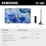 Samsung 75-Inch Class QLED Q8F 4K UHD Smart TV (2025 Model) Q4 AI Processor, 100% Color Volume with Quantum Dot, AirSlim Design, Endless Free Content, Samsung Vision AI, Alexa...