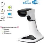 ScanAvenger Wireless Portable 1D&2D with Stand Bluetooth Barcode Scanner: 3-in-1 Handheld Scanner, Rechargeable Battery for Inventory - USB Bar Code/QR Reader (1D&2D with Next...