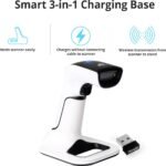 ScanAvenger Wireless Portable 1D&2D with Stand Bluetooth Barcode Scanner: 3-in-1 Handheld Scanner, Rechargeable Battery for Inventory - USB Bar Code/QR Reader (1D&2D with Next...