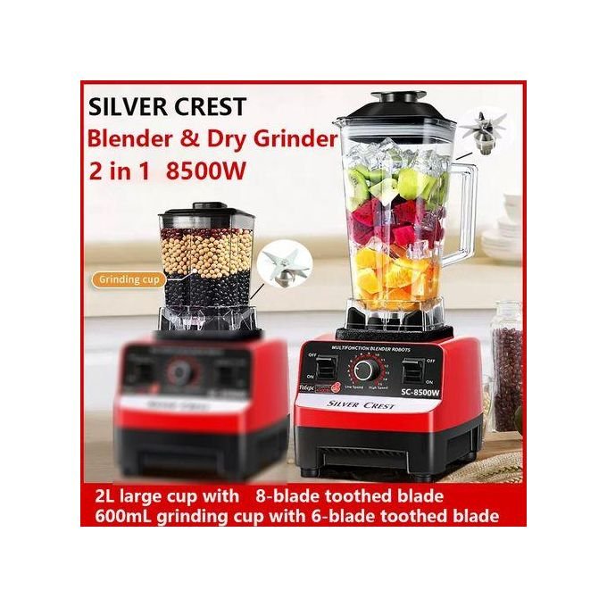 SILVER CREST Industrial 8500W Food Crusher Blender, EXTRA MILL JAR