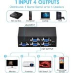 Smart 4 Ports VGA Splitter (1 Entrée Vers 4 Sorties)