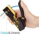 Solsop Pass Through RJ45 Crimp Tool Kit Ethernet Crimper CAT5 Cat5e Cat6 Crimping Tool Kit