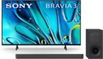 Sony 50 Inch 4K Ultra HD TV BRAVIA 3 LED Smart Google TV HT-S400 2.1ch Soundbar with Powerful Wireless subwoofer