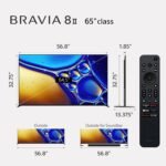 Sony BRAVIA 8 II 65 Inch TV, QD OLED, 4K Smart Google TV, XR Processor with AI Technology, Ultra Slim Design, 120hz Television, Dolby Vision/Atmos, Exclusive Features for PS5,...