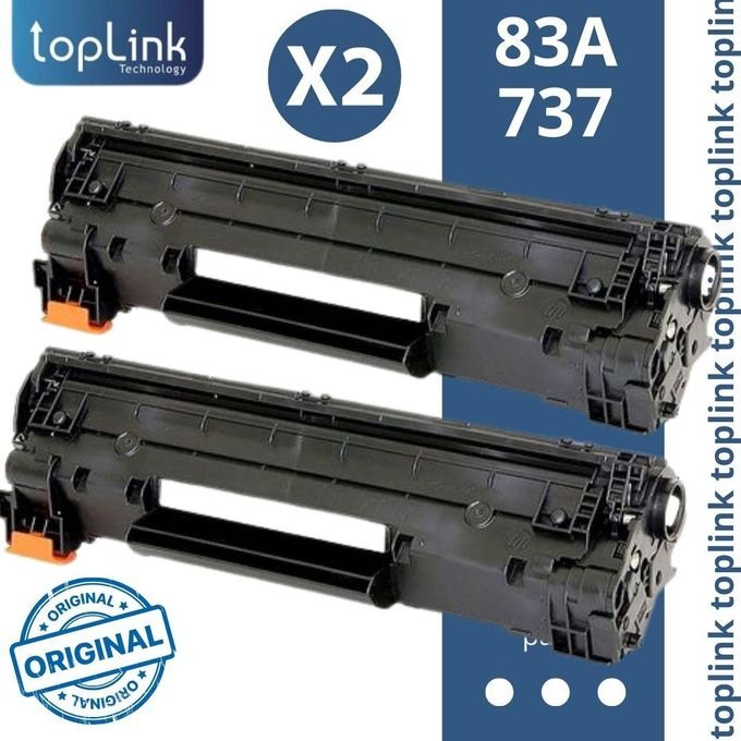TOPLINK Pack De 2 Cartouches D'encres Toner Compatible 83A - CF283A - PTH-283A Lot2