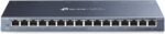 TP-Link 16 Port Gigabit Ethernet Network Switch, Desktop/ Wall-Mount, Fanless, Sturdy Metal w/ Shielded Ports, Traffic Optimization, Unmanaged (TL-SG116)