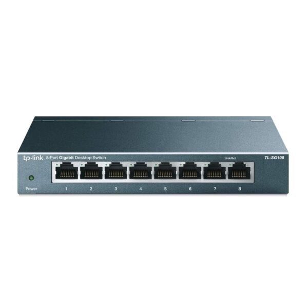 TP-Link 8 Port Gigabit Ethernet Network Switch - Ethernet Splitter | Plug & Play | Fanless | Sturdy Metal w/ Shielded Ports | Traffic Optimization | Unmanaged | Lifetime...