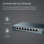 TP-Link 8 Port Gigabit Ethernet Network Switch - Ethernet Splitter | Plug & Play | Fanless | Sturdy Metal w/ Shielded Ports | Traffic Optimization | Unmanaged | Lifetime...