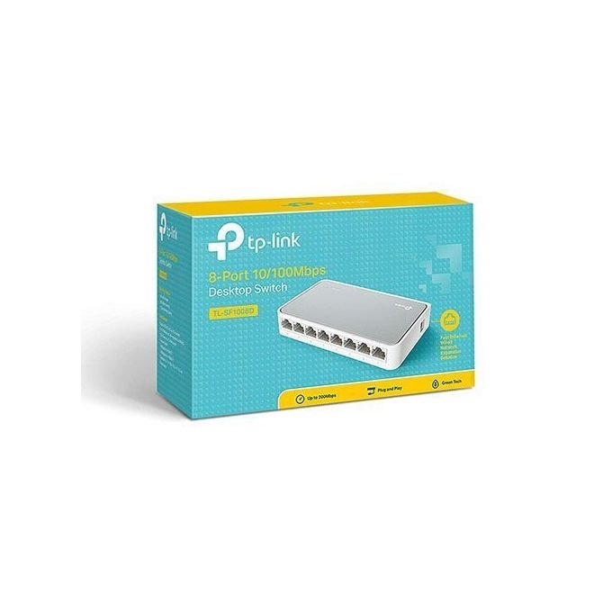 TP-Link Switch TP-LINK TL-SF1008D Switch 8 Ports 10/100 Mbps (Bureau, Boîtier Plastique)