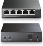 TP-Link TL-SG1005P, 5 Port Gigabit PoE Switch, 4 PoE+ Ports @65W, Desktop, Plug & Play, Sturdy Metal w/ Shielded Ports, Fanless, QoS & IGMP Snooping