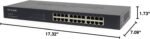 TP-Link TL-SG1024 | 24 Port Gigabit Ethernet Switch | Plug and Play | Sturdy Metal w/Shielded Ports | Rackmount | Fanless | 3 Year Manufacturer Warranty | Unmanaged, Black