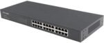 TP-Link TL-SG1024 | 24 Port Gigabit Ethernet Switch | Plug and Play | Sturdy Metal w/Shielded Ports | Rackmount | Fanless | 3 Year Manufacturer Warranty | Unmanaged, Black