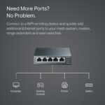TP-Link TL-SG105, 5 Port Gigabit Unmanaged Ethernet Switch, Network Hub, Ethernet Splitter, Plug & Play, Fanless Metal Design, Shielded Ports, Traffic Optimization