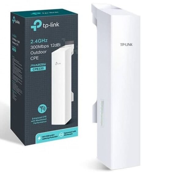TPLink Puissant Point D'Accès Antenne Extérieur Wifi 2.4GHz, 300Mbps- Blanc