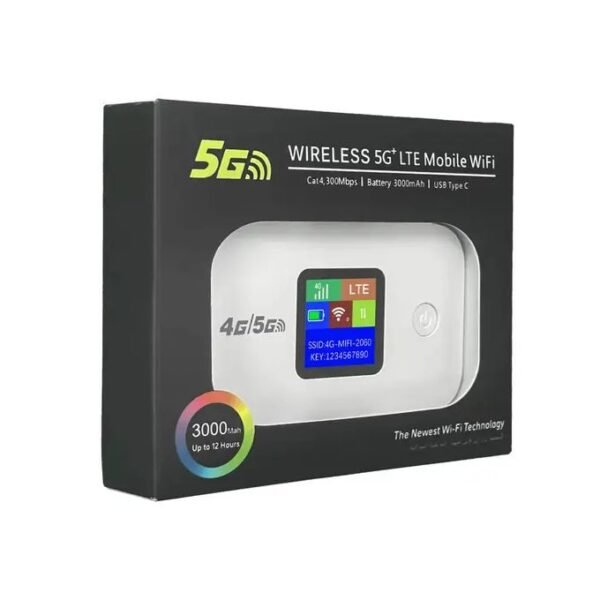 Wifi Pocket Universel 5G 3.000 Mah Écran Couleur 12H Autonomie - Paramétré Tous Reseaux