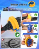 Wire Comb, Network Cable Management Tools, Cable Dressing Tool for Comb Data Cables or Wires with a Diameter Up to 1/4 ", Cable Dresser Tool and Ethernet Cable Wire Comb...