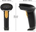 WoneNice USB Laser Barcode Scanner Wired Handheld Bar Code Scanner Reader Black