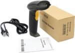 WoneNice USB Laser Barcode Scanner Wired Handheld Bar Code Scanner Reader Black
